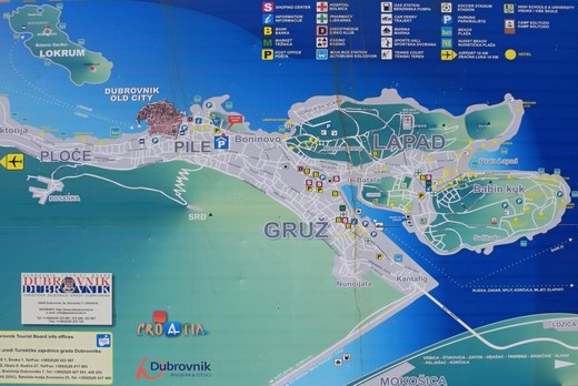 Chorvatsko - Dubrovník - mapa