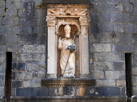Chorvatsko - Dubrovník - socha svatého Blažeje za Pilskou bránou